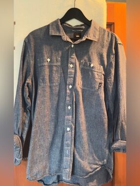 Vans Blue Denim Button-Up Shirt